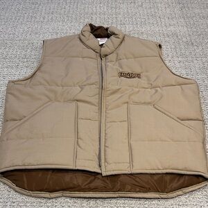 Men's Quilted Puffer Vest in Tan